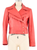 Chanel Cropped Moto Leather Jacket Jacket arcadeshops.com