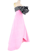 Scaasi Pink Bow Gown Dress arcadeshops.com