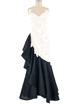 Ruben Panis Dimensional Gown with Shawl Dress arcadeshops.com