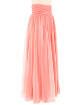 Victor Costa Salmon Chiffon Pants Bottom arcadeshops.com