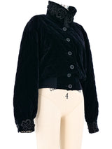 Escada Embellished Quilted Velvet Bomber Jacket Jacket arcadeshops.com