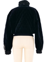 Escada Embellished Quilted Velvet Bomber Jacket Jacket arcadeshops.com
