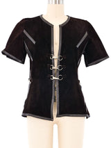 1970s Suede O-Ring Accent Top Top arcadeshops.com