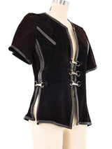 1970s Suede O-Ring Accent Top Top arcadeshops.com