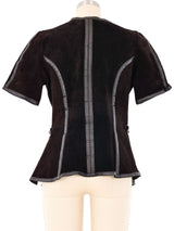 1970s Suede O-Ring Accent Top Top arcadeshops.com