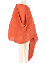 Issey Miyake Copper Plisse Pleated Wrap Cape Dress arcadeshops.com