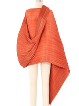Issey Miyake Copper Plisse Pleated Wrap Cape Dress arcadeshops.com