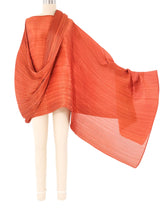 Issey Miyake Copper Plisse Pleated Wrap Cape Dress arcadeshops.com