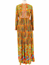 1960s Oscar de la Renta Palazzo Pant Floral Jumpsuit Jumpsuit arcadeshops.com