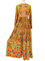 1960s Oscar de la Renta Palazzo Pant Floral Jumpsuit Jumpsuit arcadeshops.com