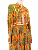 1960s Oscar de la Renta Palazzo Pant Floral Jumpsuit Jumpsuit arcadeshops.com