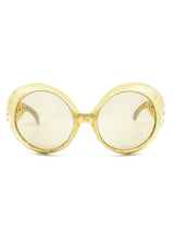 Christian Dior Oversized Gold Metallic Sunglasses Accessory arcadeshops.com