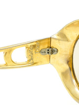 Christian Dior Oversized Gold Metallic Sunglasses Accessory arcadeshops.com