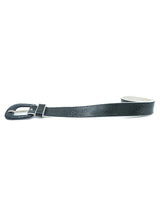 Escada Black Embossed Croc Belt Accessory arcadeshops.com