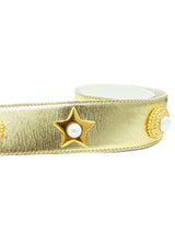 Escada Gold Metallic Star Motif Belt Accessory arcadeshops.com