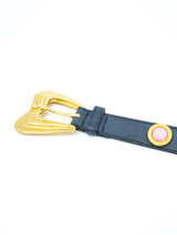 Escada Heart Studded Skinny Leather Belt Accessory arcadeshops.com