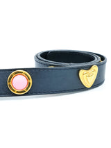 Escada Heart Studded Skinny Leather Belt Accessory arcadeshops.com