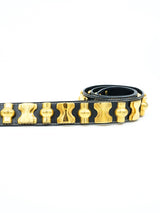 Escada Gold Hardware Leather Belt Accessory arcadeshops.com