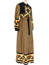 1960s Oscar de la Renta Printed Silk Palazzo Pant Jumpsuit Jumpsuit arcadeshops.com