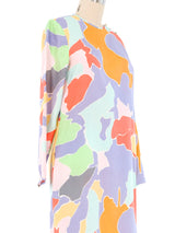 Mary McFadden Printed Dress and Robe Ensemble Suit arcadeshops.com