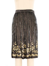 Valentino Pleated Sequin Skirt Bottom arcadeshops.com