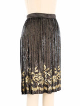 Valentino Pleated Sequin Skirt Bottom arcadeshops.com