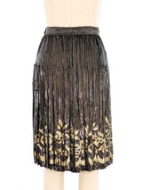 Valentino Pleated Sequin Skirt Bottom arcadeshops.com