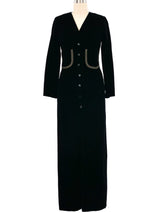 Galanos Velvet Jumpsuit Jumpsuit arcadeshops.com