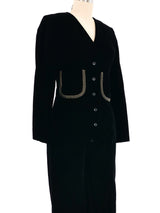 Galanos Velvet Jumpsuit Jumpsuit arcadeshops.com