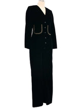 Galanos Velvet Jumpsuit Jumpsuit arcadeshops.com