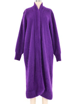 Purple Angora Longline Cardigan Jacket arcadeshops.com