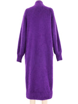 Purple Angora Longline Cardigan Jacket arcadeshops.com