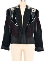 1980s Louis Wells Western Cropped Blazer Jacket arcadeshops.com