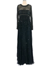 2013 Roberto Cavalli Embellished Chiffon and Suede Dress Dress arcadeshops.com