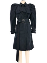 1990s Dolce and Gabbana Puff Sleeve Nylon Trench Coat Jacket arcadeshops.com