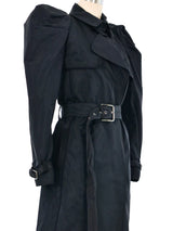 1990s Dolce and Gabbana Puff Sleeve Nylon Trench Coat Jacket arcadeshops.com