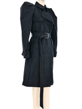 1990s Dolce and Gabbana Puff Sleeve Nylon Trench Coat Jacket arcadeshops.com
