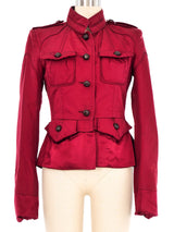 Yves Saint Laurent Military Inspired Satin Jacket Jacket arcadeshops.com