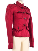 Yves Saint Laurent Military Inspired Satin Jacket Jacket arcadeshops.com