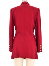 Iceberg Red Tuxedo Jacket Jacket arcadeshops.com