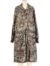 Metallic Tiger Face Drawstring Jacket Jacket arcadeshops.com