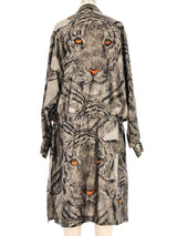 Metallic Tiger Face Drawstring Jacket Jacket arcadeshops.com