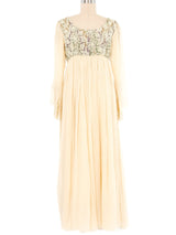 1970s Bill Whitten Cotton Gauze Gown Dress arcadeshops.com