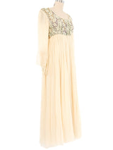 1970s Bill Whitten Cotton Gauze Gown Dress arcadeshops.com