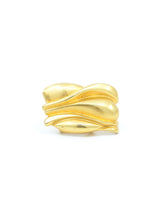 Goldtone Wave Statement Ring Accessory arcadeshops.com