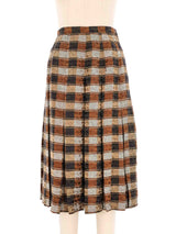 Adolfo Pleated Plaid Skirt Ensemble Suit arcadeshops.com