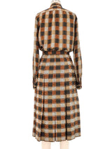 Adolfo Pleated Plaid Skirt Ensemble Suit arcadeshops.com