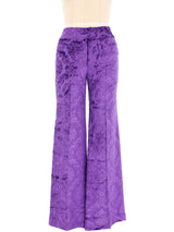 1970s Velvet Damask Pants Bottom arcadeshops.com