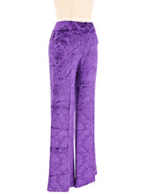 1970s Velvet Damask Pants Bottom arcadeshops.com