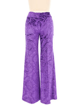 1970s Velvet Damask Pants Bottom arcadeshops.com